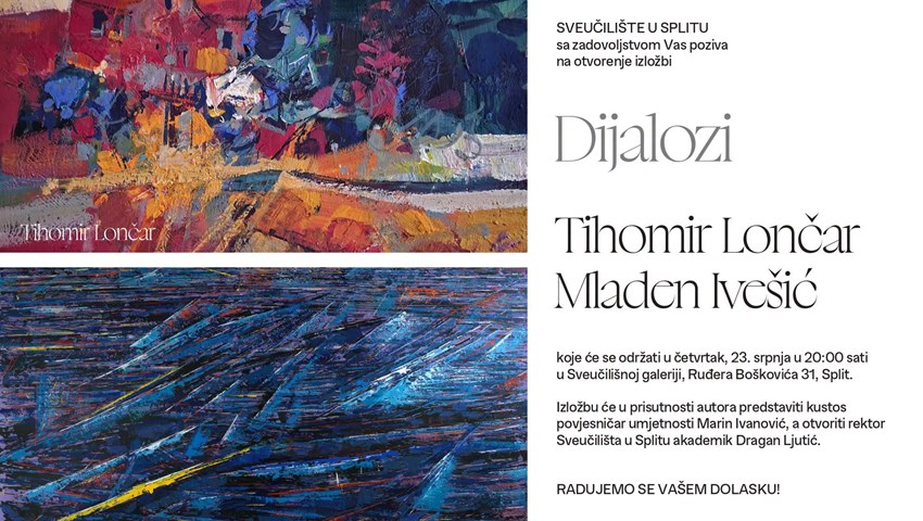Otvorenje izložbe Dijalozi / Tihomir Lončar i Mladen Ivešić u Sveučilišnoj galeriji